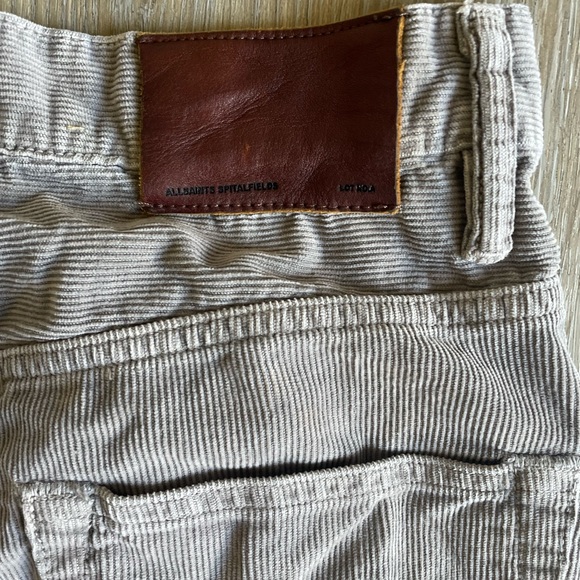 ❤️AllSaints Spitalfield, Jacks place, gray corduroy, pants 28 - Picture 3 of 11